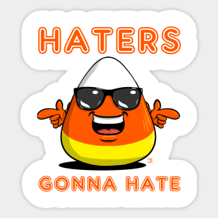 Haters Gonna Hate Candy Corn Sticker